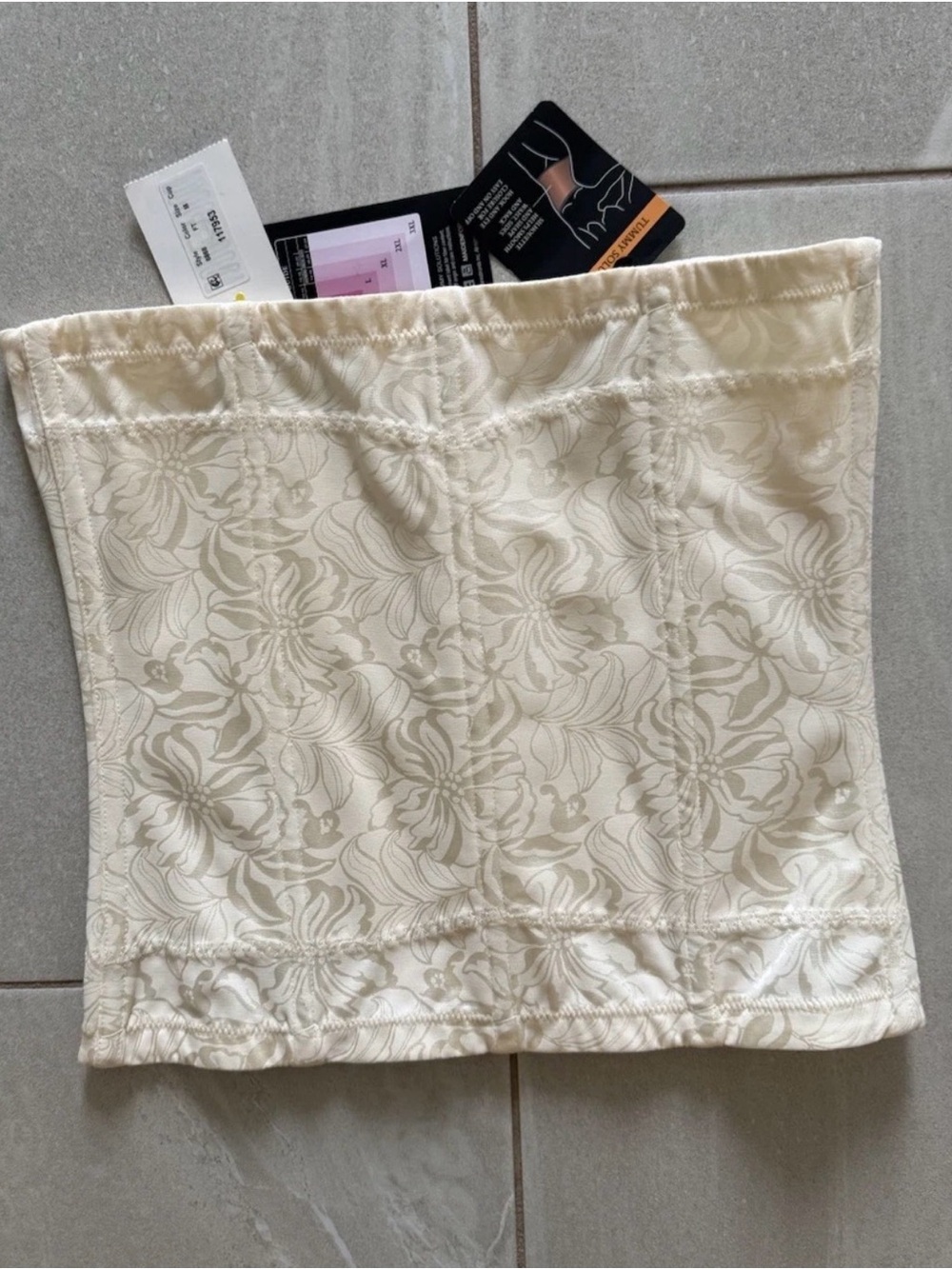 Maidenform Firm Control Waist Cincher Shaper Ivory Floral NWT Medium
